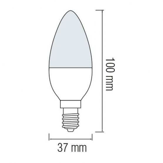 Лампа свічка SMD LED 6W Е14 ULTRA-6 HOROZ, 001-003-0006-021, 3000