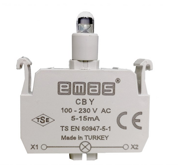 Блок-контакт підсвічування CBY з зеленим світлодіодом 100-250 В AC EMAS
