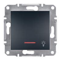 Кнопка «Світло» EPH1800171 самозажимні контакти ASFORA Schneider Electric Антрацит, 0790