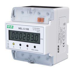 Счетчик электроэнергии F&F NEL-3-100, 100A, трехфазный