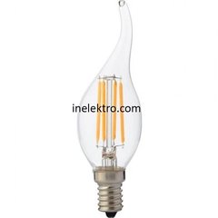 Лампа FILAMENT FLAME-4 LED 4W свічка на вітрі Е14 2700К 118мм HOROZ