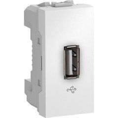 Розетка USB 2.0 1М Білий MGU3.429.18 Unica Schneider, 7943, Білий
