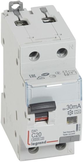 RX³ Диференційний Автомат 1П+Н C 20A 30mA-AC