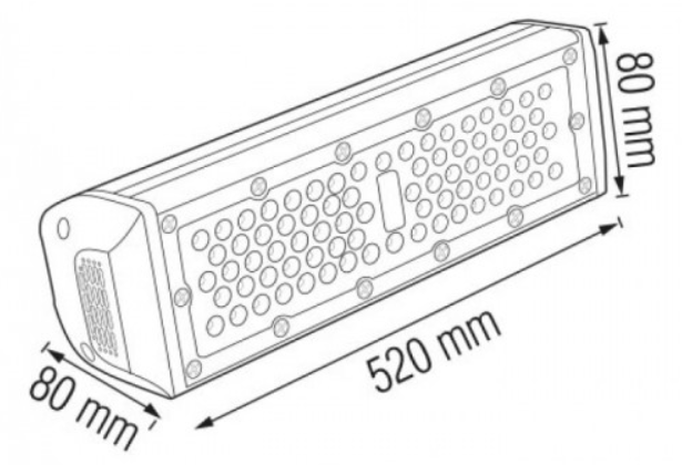 Світильник світлодіодний для високих стель вологозахищений LED "ZEUGMA-100" 100 W 6400К, 91