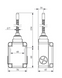 L1K13SOP102 Вимикач кінцевий з металевою консоллю та пружиною з пластиковим наконечником (1НО+1НЗ), EMAS