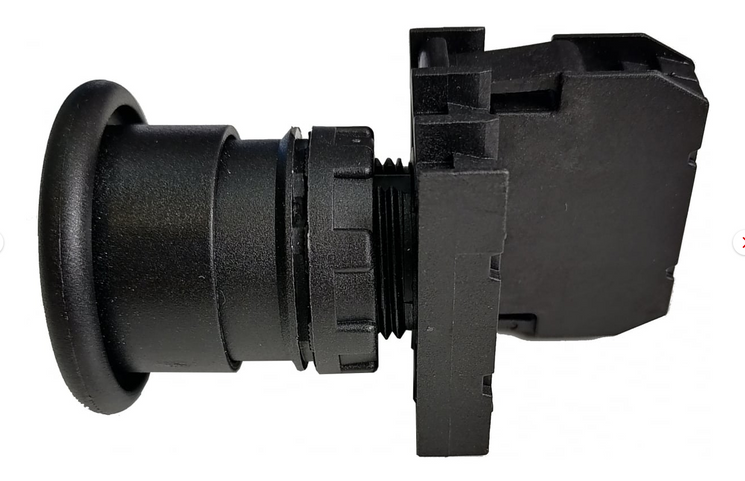 Кнопка грибок B100MH без фиксации (1НО) черная EMAS