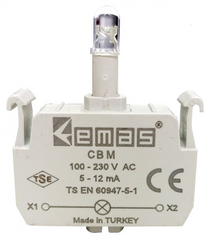 Блок-контакт підсвічування CBM з синім світлодіодом 100-250 В AC EMAS