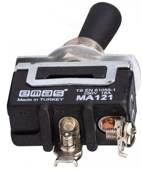 Тумблер ON-OFF MA121 з ковпачком EMAS