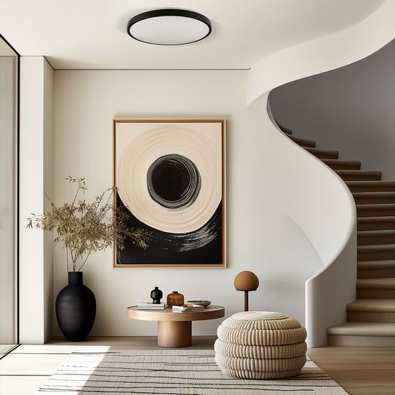 Світильник RING матовий 80W 480*60мм 3000К-6500К з пультом чорний