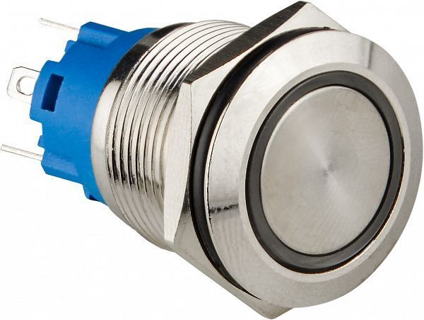 TYJ 19-271 12V синя Кнопка метал. з підсв. 1NO+1NC НОВИНКА