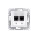 Розетка SDN4400121 компьютерная двойная UTP кат 5Е белая Sedna Schneider, 4550, Белый
