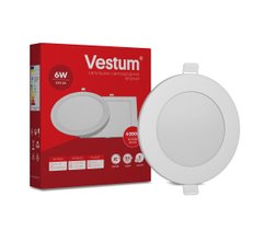 Круглий світлодіодний врізний світильник Vestum 6W 4000K 220V 1-VS-5102, 1-VS-5102, 4000