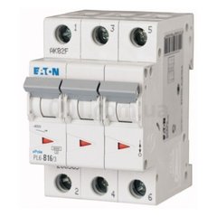 Автоматичний вимикач PL6-В16/3 16А 3п х-ка В 6кА Eaton, 6043