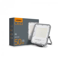 LED прожектор 50W 5000K 100-240V АС сірий PREMIUM F2 (3 роки) VIDEX, 25958, VL-F2-505G, 5000