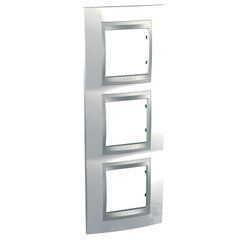 Рамка 3-постова вертикальна "Нордік" Алюміній MGU66.006V.092 Unica Top Schneider, 8595, Білий