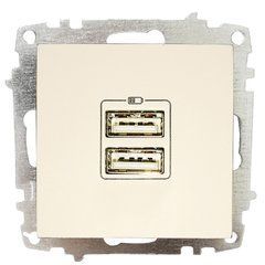 Розетка USB 2-а модуль крем EL-BI ZENA