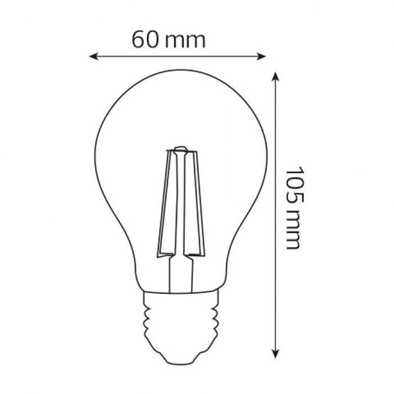 Лампа FILAMENT GLOBE-8 LED 8W А60 Е27 2700К 106мм HOROZ