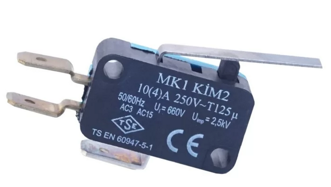 Микро-выключатель со средним металлическим рычагом MK1KIM2, EMAS