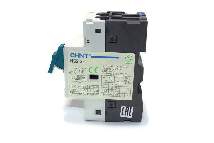 Автомат захисту двигуна NS2-25 1-1.6А Chint