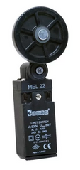L3K13MEL121 Выключатель концевой с пластиковой консолью и резиновым роликом d=50mm (1НО+1НЗ), EMAS