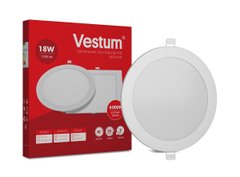 Круглий світлодіодний врізний світильник Vestum 18W 4000K 220V 1-VS-5105, 1-VS-5105, 4000