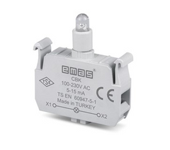 Блок-контакт подсветки CBK с красным светодиодом 100-250 В AC EMAS