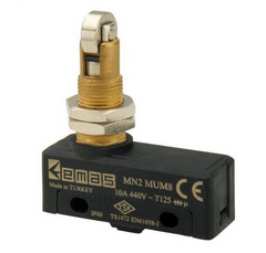 Міні-вимикач з металевим роликом з поперечній вісі на стрижні MN2MUM8, EMAS