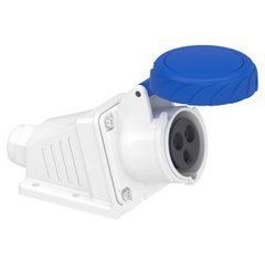 Настінна розетка гвинтова 16А 2P+E IP67 250В