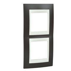 Рамка 2-постовая вертикальная Какао/Сл. кость MGU6.004V.571 Unica Plus Schneider, 8346, Какао
