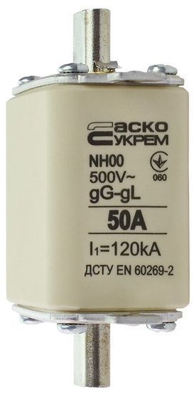 Предохранитель ножевой с плавкой вставкой NH00 50A gG АСКО