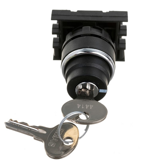 B100AA20 Кнопка з ключем 0-1 ключ виймається в положенні 0 (1НО) EMAS