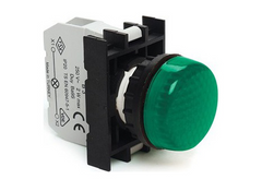 Сигнальная арматура B030XY с блок-контактом подсветки без лампы зеленая EMAS
