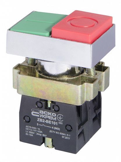 XB2-BL8425 Кнопка подвійна "Старт/Стоп" 1NO+1NC АСКО