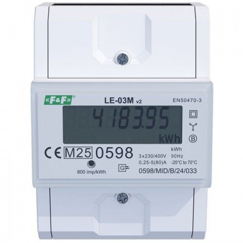 Лічильник електроенергії 3-фазний LЕ-03M з MODBUS RS-485