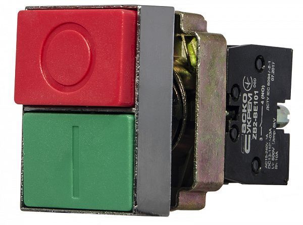 XB2-BL8425 Кнопка подвійна "Старт/Стоп" 1NO+1NC АСКО