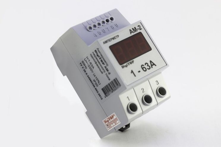 Амперметр Ам-2 (встроенный ТТ) DIN DigiTOP