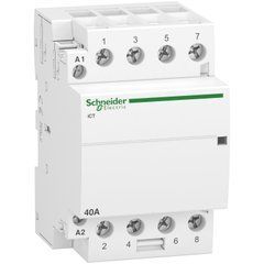 Модульный контактор iCT40A 4НО 220/240В АС 50ГЦ Schneider Electric, 10258, 230V АС