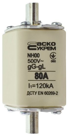 Предохранитель ножевой с плавкой вставкой NH00 80A gG АСКО