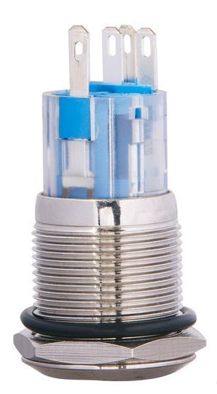 TYJ 19-271 220V червона Кнопка метал. з підсв. 1NO+1NC