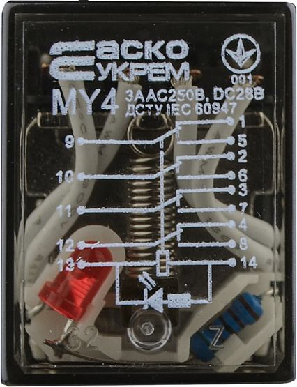 Реле МY4 (DC 24 V), 14330