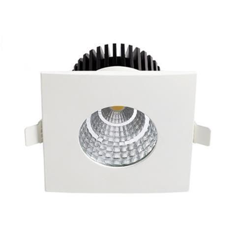 Світильник JESSICA врізний вологозахищений квадрат,корпус метал 90х90mm ip 65 COB LED 6W 4200K 410Lm, колір - білий (100-240v) HOROZ, 016-030-0006-010, 4200