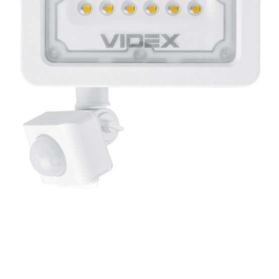 LED прожектор VIDEX F2e 10W 5000K з датчиком руху та освітленості , 25878, VL-F2e105W-S, 5000