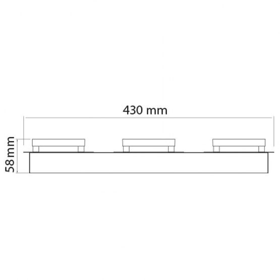 Светильник LIKYA-6 потолочный декор. 1260x430mm SMD LED 6*5W 4000K хром HOROZ, 036-007-0006-010, 4000