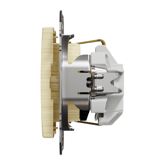Розетка з заземленням та зі шторками Штучне дерево- Береза Sedna Elements Schneider SDD180022, Штучне дерево