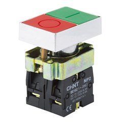 Кнопка NP2-BL "Пуск-Стоп" d22мм 1з+1р Chint