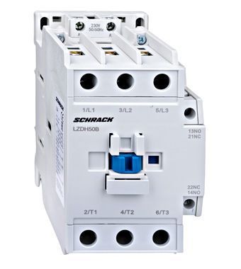 LZDH50B0--, Контактор CUBICO High, 3Р, 22kW, 50A, 1НЗ+1HO, 24V AC Schrack, 24V АС