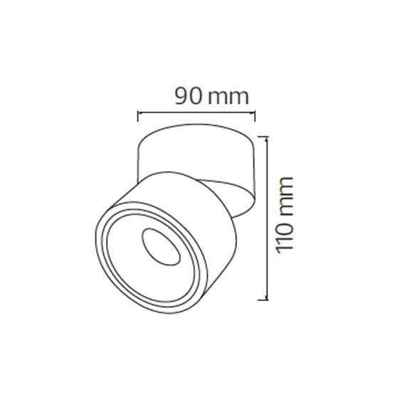 Светильник накладной LAYLA-15 15W 4200K черный