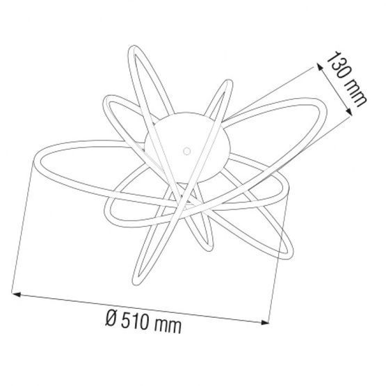 Люстра LED "GENESIS" 100W (хром), Хром, 3