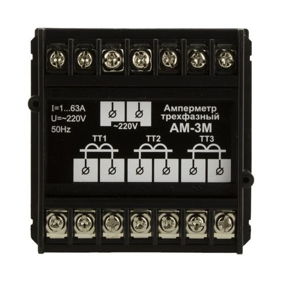 Амперметр Ам-3м (внешний ТТ) щитовой трёхфазный DigiTOP