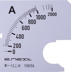 Шкала для амперметра щитового e.meter72.a1000.scale AC 1000A